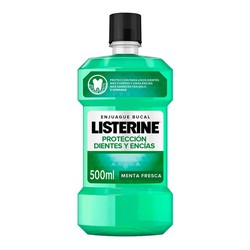 Enjuague listerine 500ml dientes y encias (menta fresca)