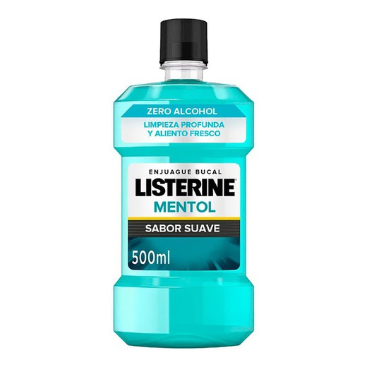 Enjuague listerine 500ml zero mentol (sabor suave)