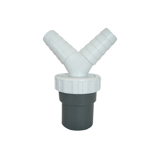 Raccord mixte - tubes lisses - double sortie - plastique pvc