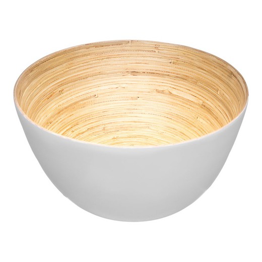 Ensaladera diam.17cm blanco-bambu col.'BLANC Kitchen'