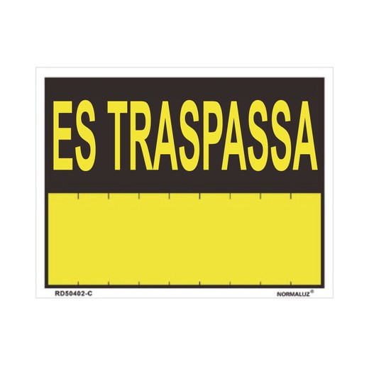 Es traspassa (pvc 0.4mm) 35x45cm