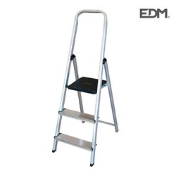 Escalera domestica aluminio 3 peldaños edm