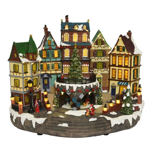 Escena navideña christmas village 25,5x40x31,5cm 48l