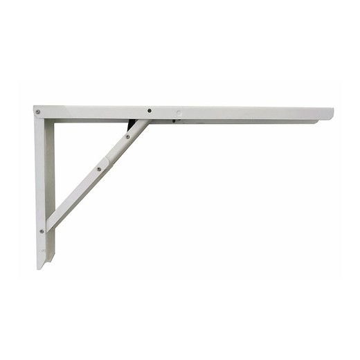 Escuadra de acero plegable abat-table blanco 30x52cm.