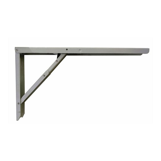 Escuadra de acero plegable abat-table plata 30x52cm.