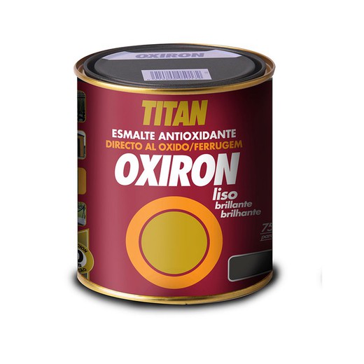 Esmalte Metálico Antioxidante Oxiron Liso Brillante Negro 750ml Titan 02c456734