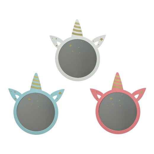 miroir enfant licorne 45cm coloris assortis