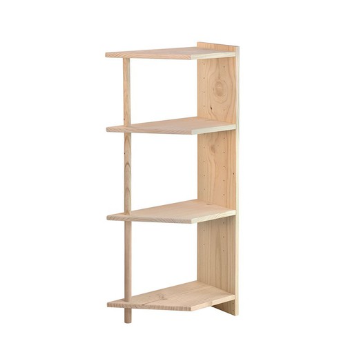 Gala Corner Shelf 4 Shelves Solid Pine Astigarraga