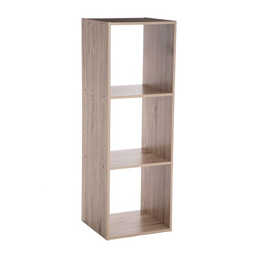 Étagère en bois pour 3 boîtes de rangement 34,4x32x100,5cm