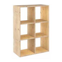 Estanteria Modular 6 Cubos Dinamic Pino Macizo Astigarraga