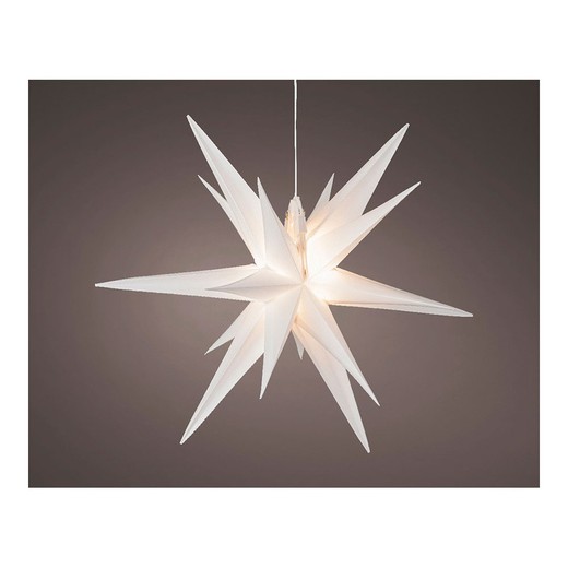 Estrella blanca iluminada ø40x40cm 6 leds