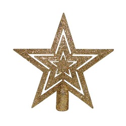 estrela de natal 15 cm para árvore