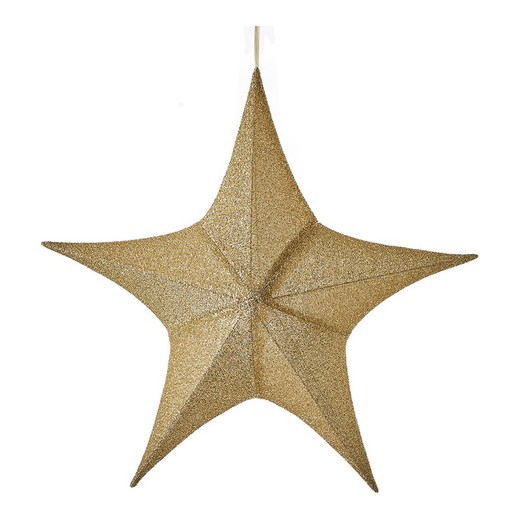 Estrella de navidad color dorado 80x75x26cm