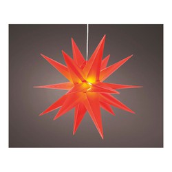 Estrella roja iluminada ø40x40cm 6 leds exterior