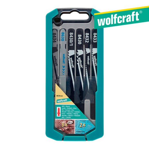 Estuche hojas de sierra para bosch. 8630000 wolfcraft