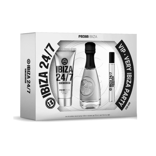 Estuche pacha ibiza 24/7 vip him 100+ body 75 + mini 10ml