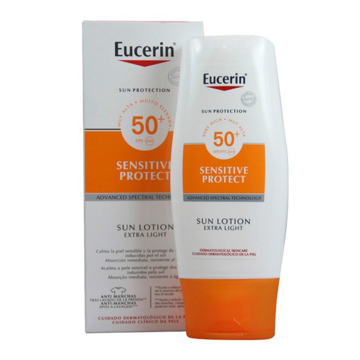 Eucerin sun protection lotion solaire 150 ml facteur 50 peau sensible