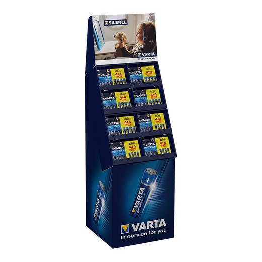 Varta he tower display 38 blisters 4 + 4 lr03 aaa + 50 blisters 4 + 4 lr06aa