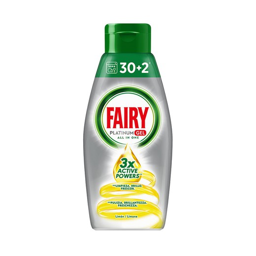 Lave-vaisselle Fairy Platinum gel citron 30 + 2