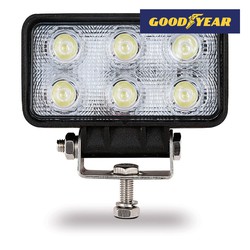 Faro de trabajo rectangular 6 leds 18w 10-30v 1200 lm goodyear