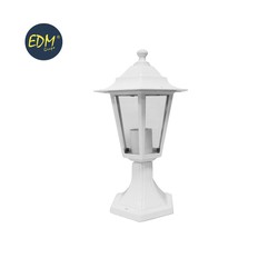 Farol aluminio sobremuro blanco 38xø19,2 cm edm mod. Zurich