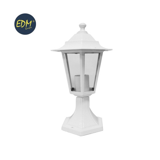 Farol aluminio sobremuro blanco 49,5xø23cm edm mod. Marsella