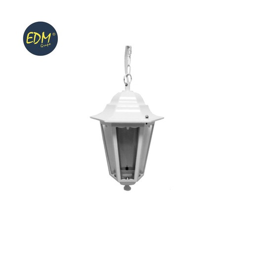 Farol aluminio techo 34xø21,5cm blanco edm mod. Zurich