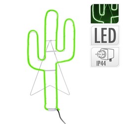 Figurine cactus flexiled fluo vert 35x81cm ip44