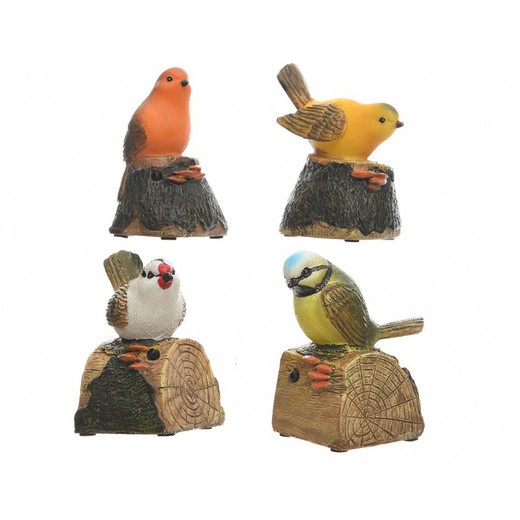 figurine d'oiseau avec capteur et son 7.5x6x10cm 2xlr44