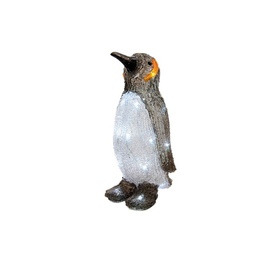 Figura de pinguim de acrílico ao ar livre