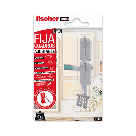 Fijacuadros ajustable 2uds. 559043 fischer