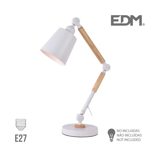 Flexo arquitecto e27 blanco edm