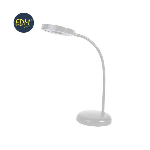 Lampe de bureau led 3w modèle "praga" couleur blanche 220-240v edm