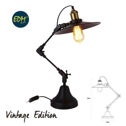 Lampe vintage 60x40cm e27 60w