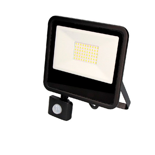 Foco proyector led 50w 6400k con sensor de presencia edm