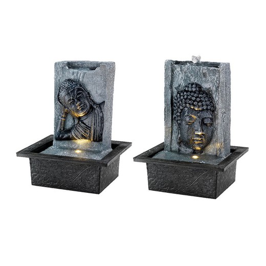 Fontaine d'extérieur Budda, 18x21x27cm, 1 Led, modèles assortis