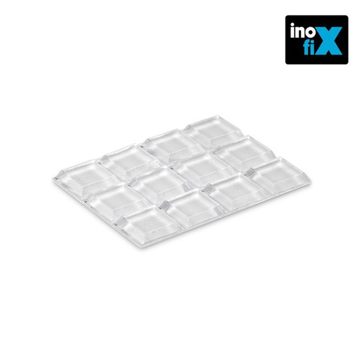 Gota autoadhesiva protectora  ø12,7 x 12,7 x 3,1 mm (blister 12 uni).INOFIXCOLGADOR Sobrepuerta blanco blister inofix