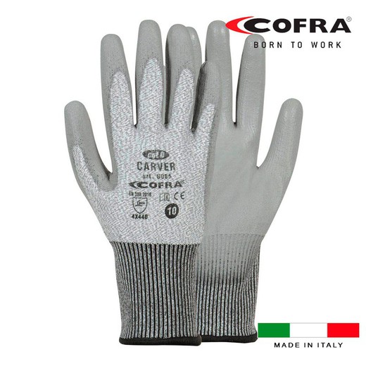 Guante anticorte carver gris/gris talla 11 cofra