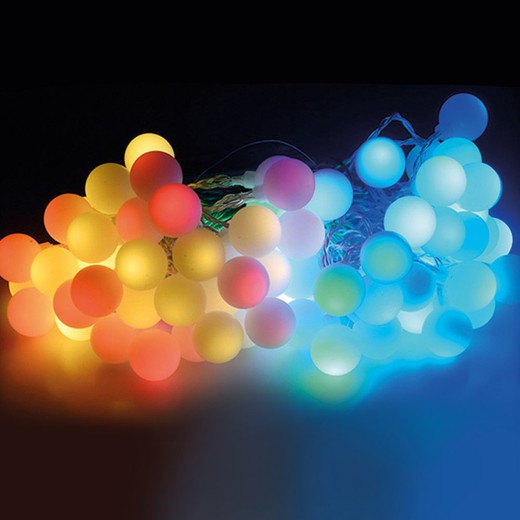 Guirlande 80 led multicolore couleurs vives ip44 16m