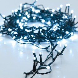 Guirnalda a pilas cable verde 48 led blanco frio ip44 multif.