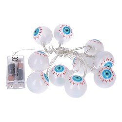 Guirlande yeux Halloween à piles 10 led