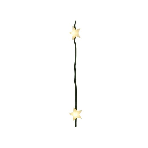 Guirnalda micro led estrellas exterior 5,9m blanco calido