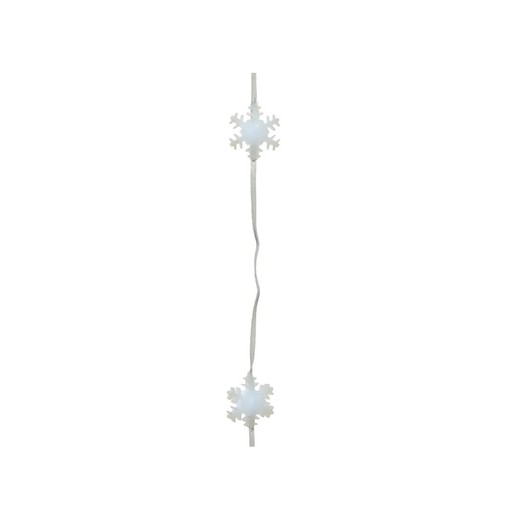 Flocos de neve guirlanda micro led externos 5,9m branco frio 60l