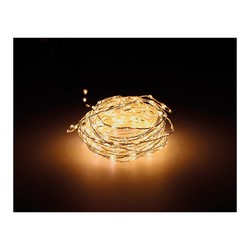 Guirlande Micro Led Extra Dense Lumière Clignotante Chaude 14m 567l Câble Argent