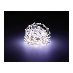 Guirnalda Micro Led Extra Dense Luz Fria Parpadeante 14m 567l Cable Plata