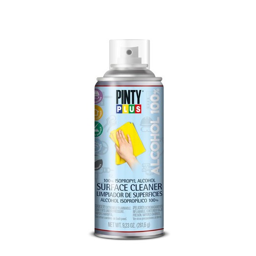 Désinfectant pour objets et surfaces 100% spray alcool isopropylique 400ml pinty plus