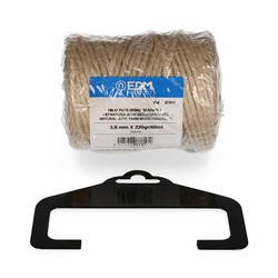 Fil de jute naturel biodégradable 3 avec bobine 220g / 65mts