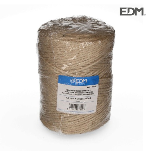 Fil de jute naturel biodégradable 3 avec bobine 750g / 220mts