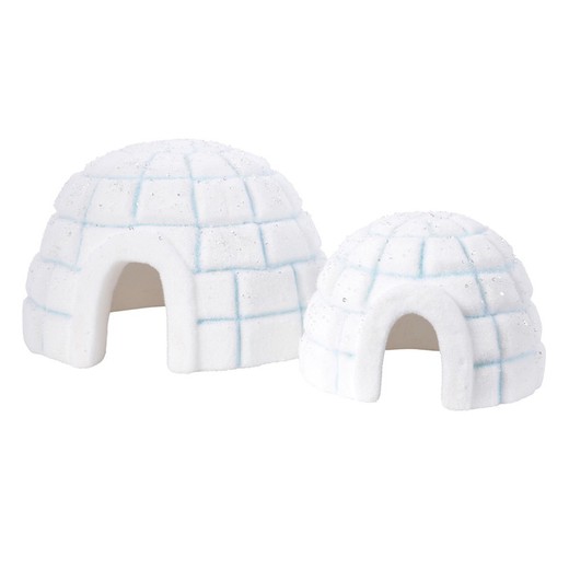 Iglu decorativo set de 2 unidades ø29x29,5cm ø43x42cm