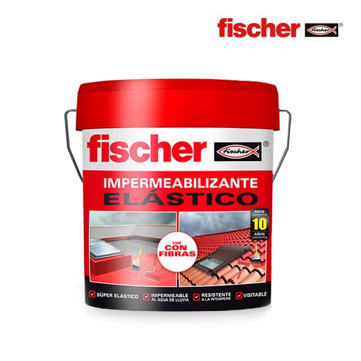 Impermeabilização cinza 4l com fibras fischer